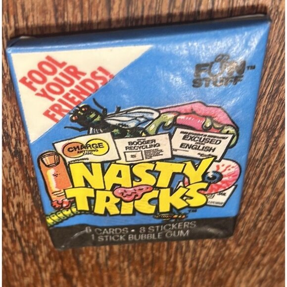 Nasty Tricks Trading Card Pack ONE Wax Pack 1990 - Picture 4 of 6
